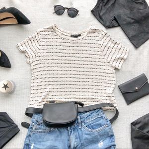 Soft Crop Top with Stripes